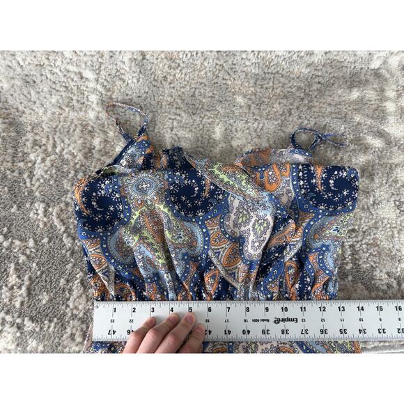 Cotton On Size S Paisley Sleeveless Mini Sun Dress Multi Colored Pullover Straps - Picture 5 of 8